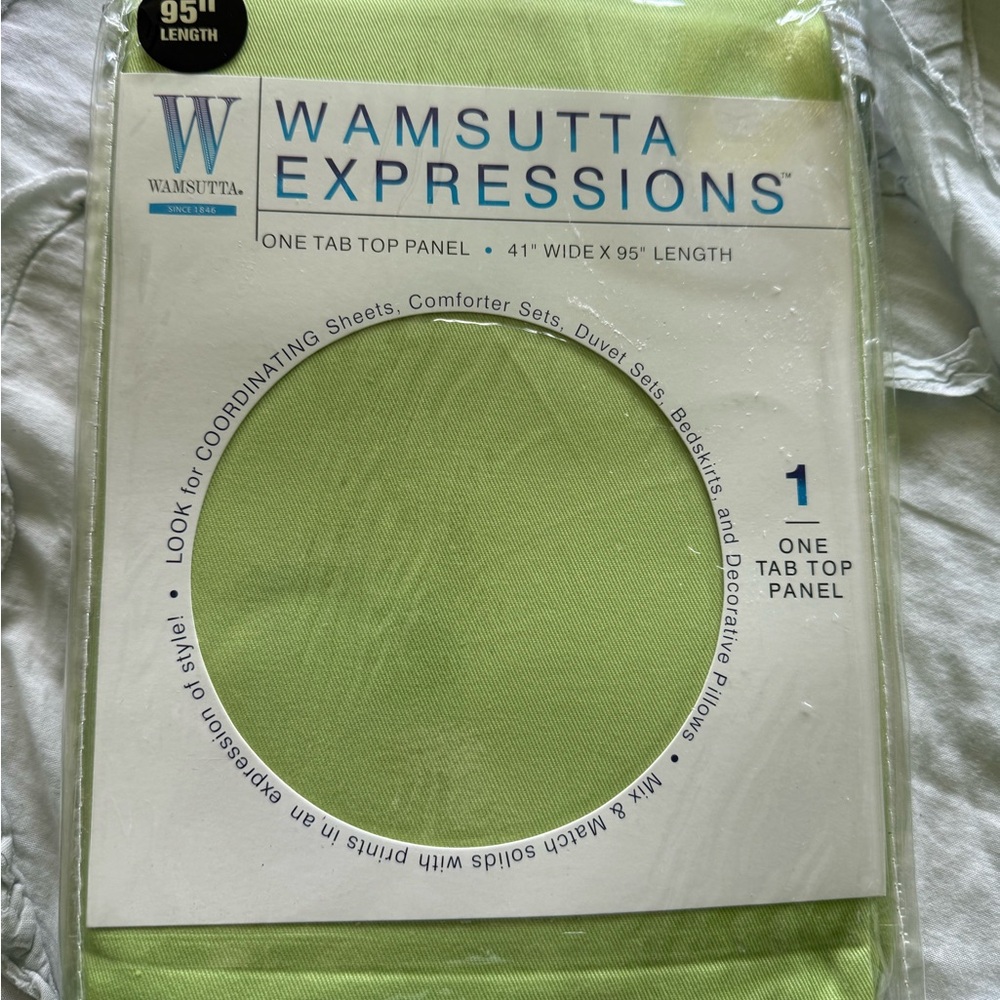 Wamsutta Expressions Lime Green Tab Top Panel